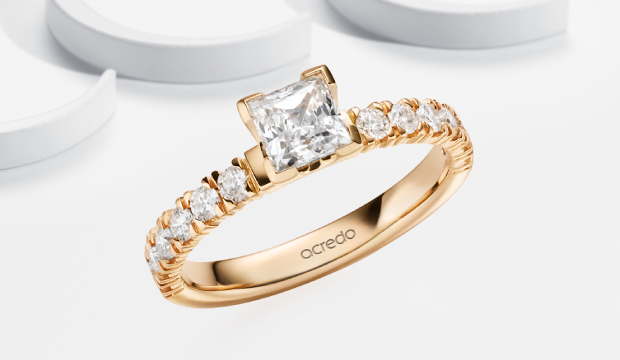 Princess Cut forlovelsesringer | acredo