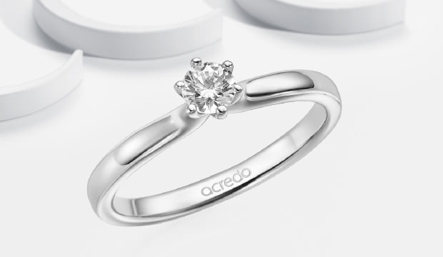 Diamantringer kvart karat 0,25 ct