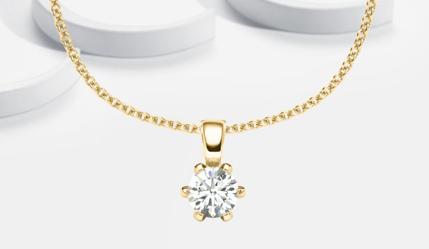 Diamant halskjeder med anheng | acredo