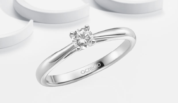 Kvart karat forlovelsesringer 0,25 ct | acredo