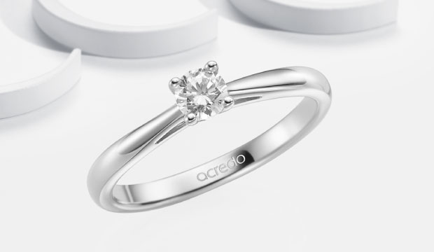Kvart karat forlovelsesringer 0,25 ct | acredo