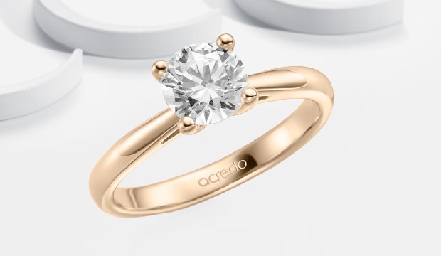 En karat forlovelsesringer 1,0 karat | acredo