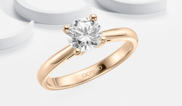 En karat forlovelsesringer 1,0 karat | acredo