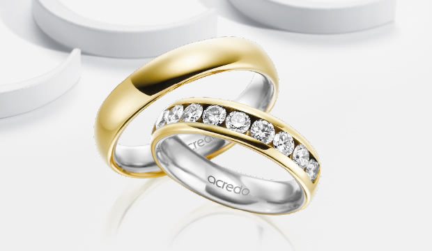 Gifteringer med diamanter | acredo