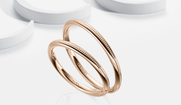 Gifteringer i rosa gull