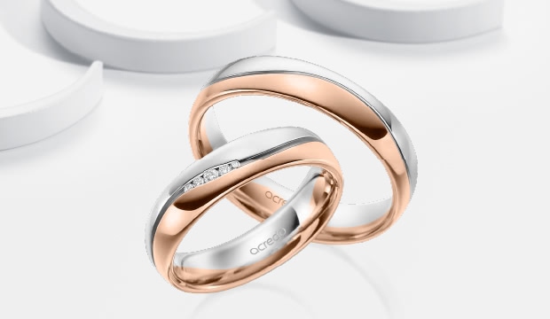 Gifteringer med bølgedesign | acredo