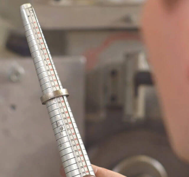 Ringstørrelse endres